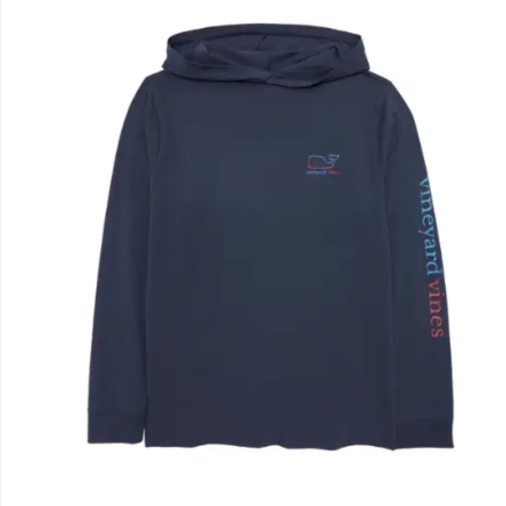 Vineyard Vines Burgee Whale Long Sleeve Hooded T-Shirt
